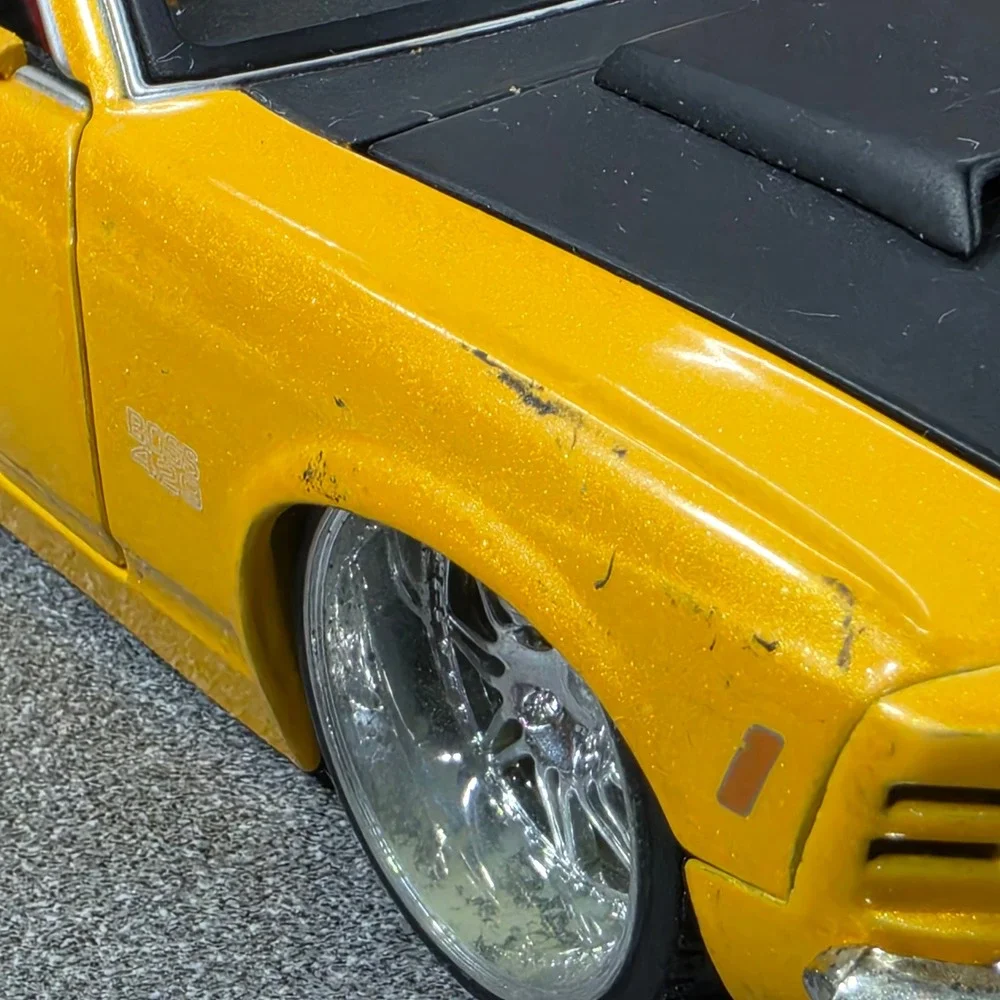 Jada Toys Bigtime Muscle 1970 Ford Mustang Boss 429 1:24 Yellow Fair Custom